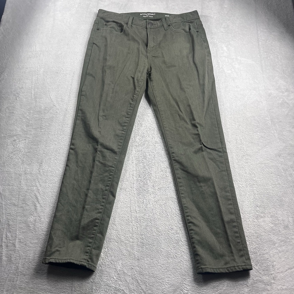 Banana Republic Travel Jean Athletic Fit Jeans Mens Size 32x28* Green